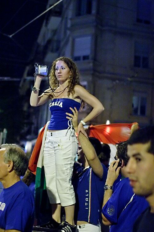 Forza Italia - WM 2006 Finale, Party Langstrasse Zürich - photo by Dragan Nikolic, Fribourg / Zürich, Switzerland - all rights reserved